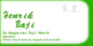 henrik baji business card